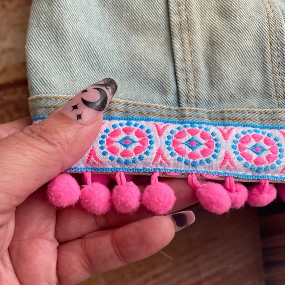 Self esteem Girl Toddler Denim Vest Jacket Blue Light Wash  Front Pockets Size 4 - Picture 6 of 7